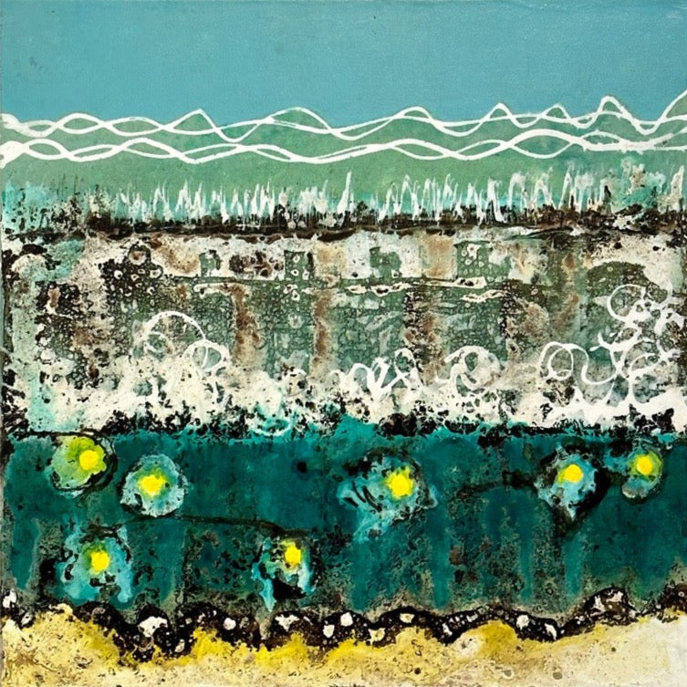 Yellow Garden (20x20) - Mabel Hernández Aldana